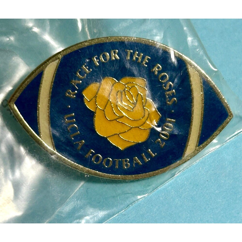 UCLA Football 2001 issued ‘ Race for the Roses’ football pin New old stock - Picture 1 of 2